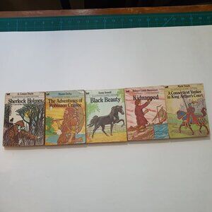 Illustrated Classic Editions 5 Book Lot Small Size Vintage Moby Books